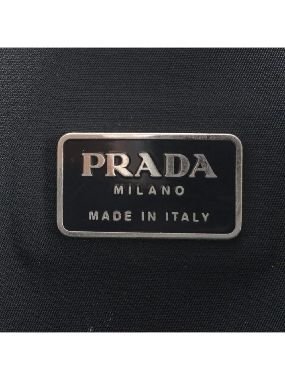Prada Tessuto Nylon Triangle Logo Backpack Black